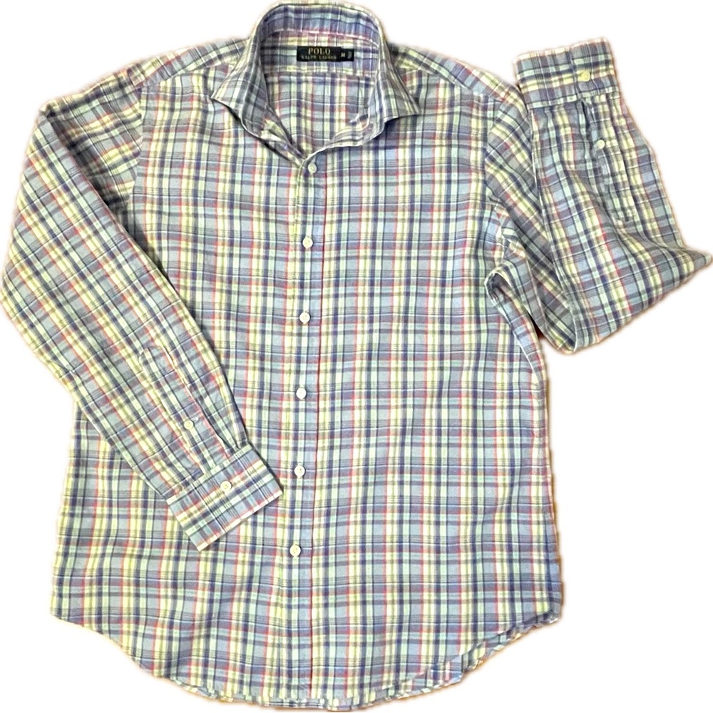 Men’s Ralph Lauren Polo long sleeve button down plaid dress shirt